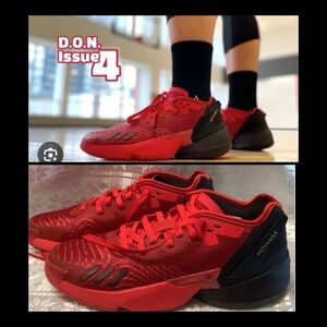 Adidas NBA Donavon Mitchell Shoes Men’s Size 10 LightStrike Red Black Basketball